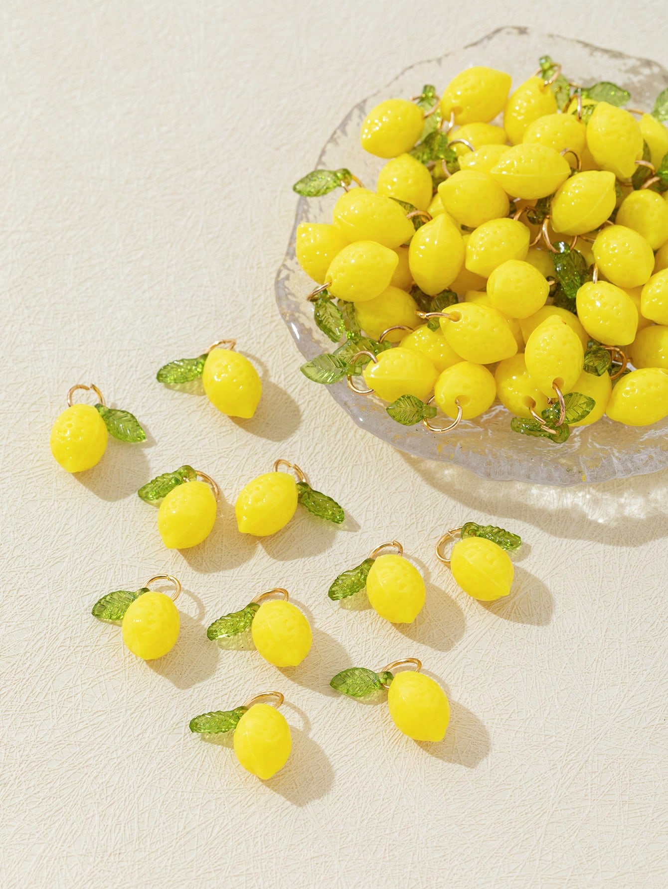 10Pcs 3D Lemon Resin Charms Pe - Resin Art Handmade 评论和价格