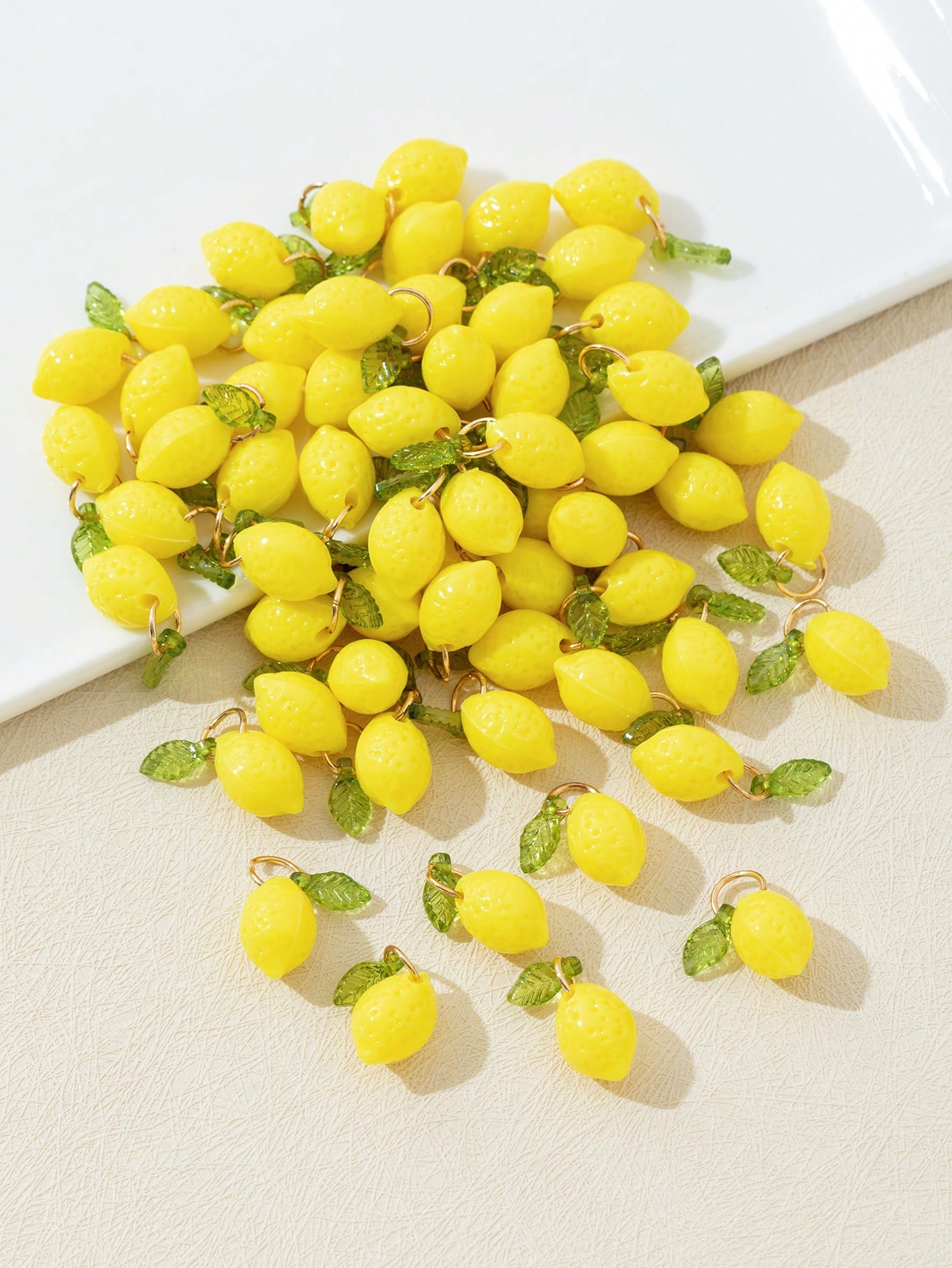 10Pcs 3D Lemon Resin Charms Pe - Resin Art Handmade 评论和价格