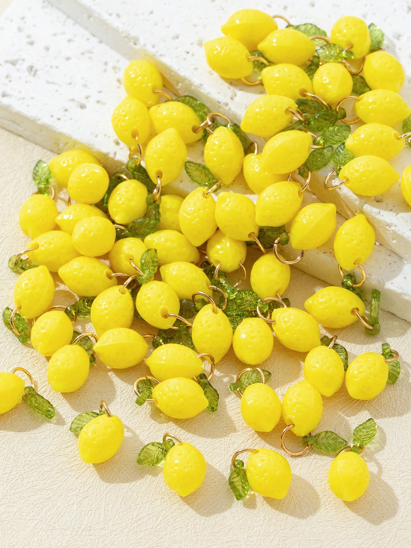 10Pcs 3D Lemon Resin Charms Pe - Resin Art Handmade 评论和价格