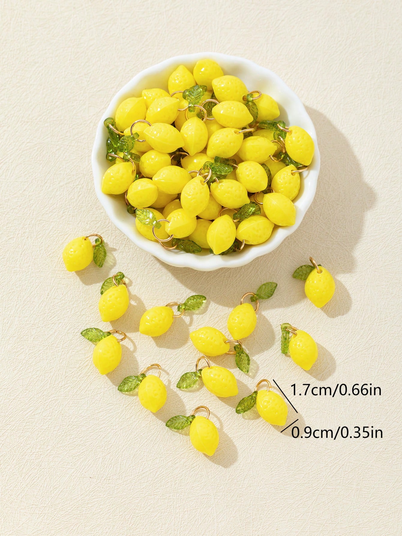 10Pcs 3D Lemon Resin Charms Pe - Resin Art Handmade 评论和价格