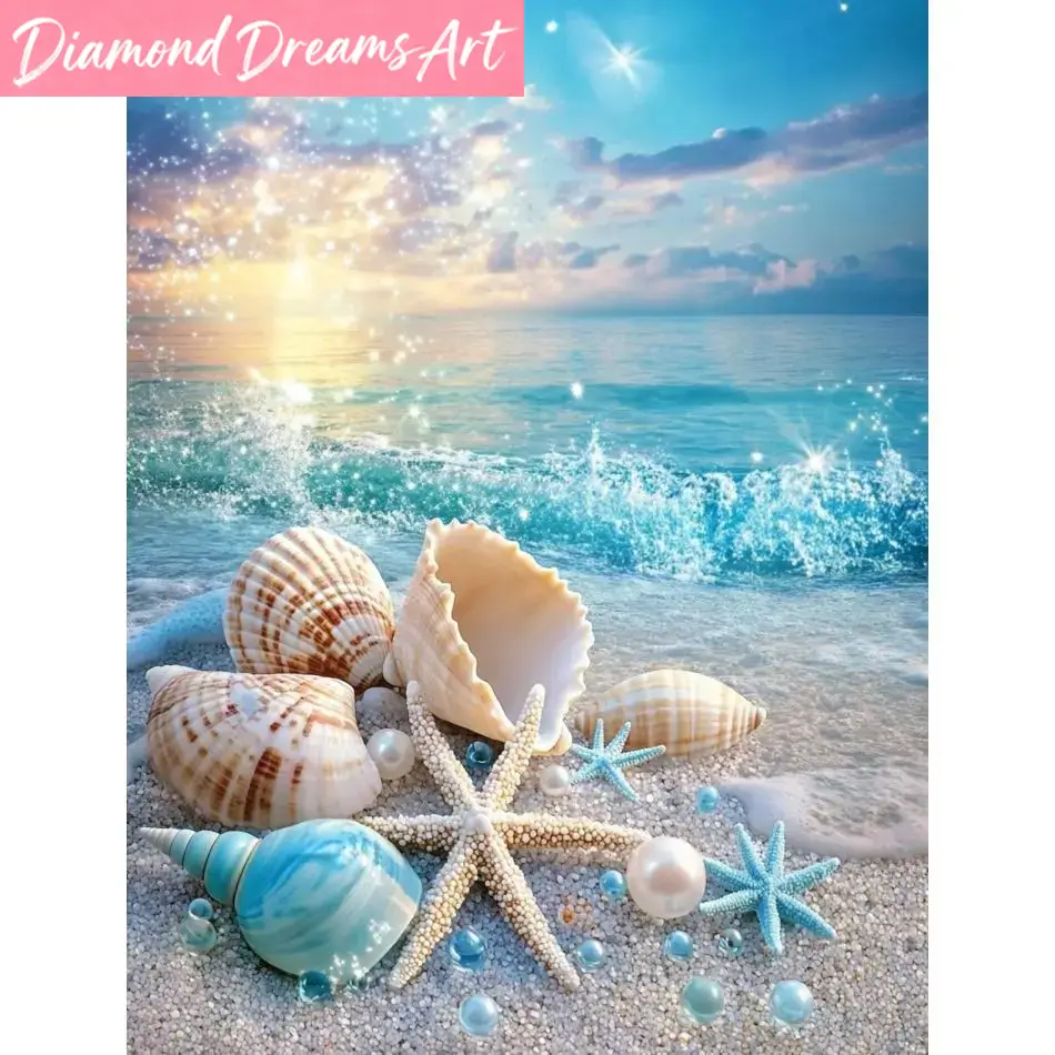 Frameless, Beach Shell Diamond - Resin Art For Beginner 评论和价格