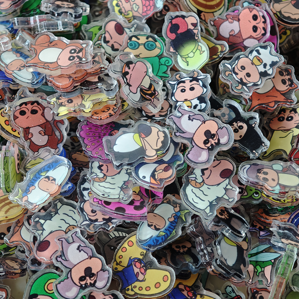 50pcs/set Cartoon Crayon Shin- - Resin Art Case 评论和价格