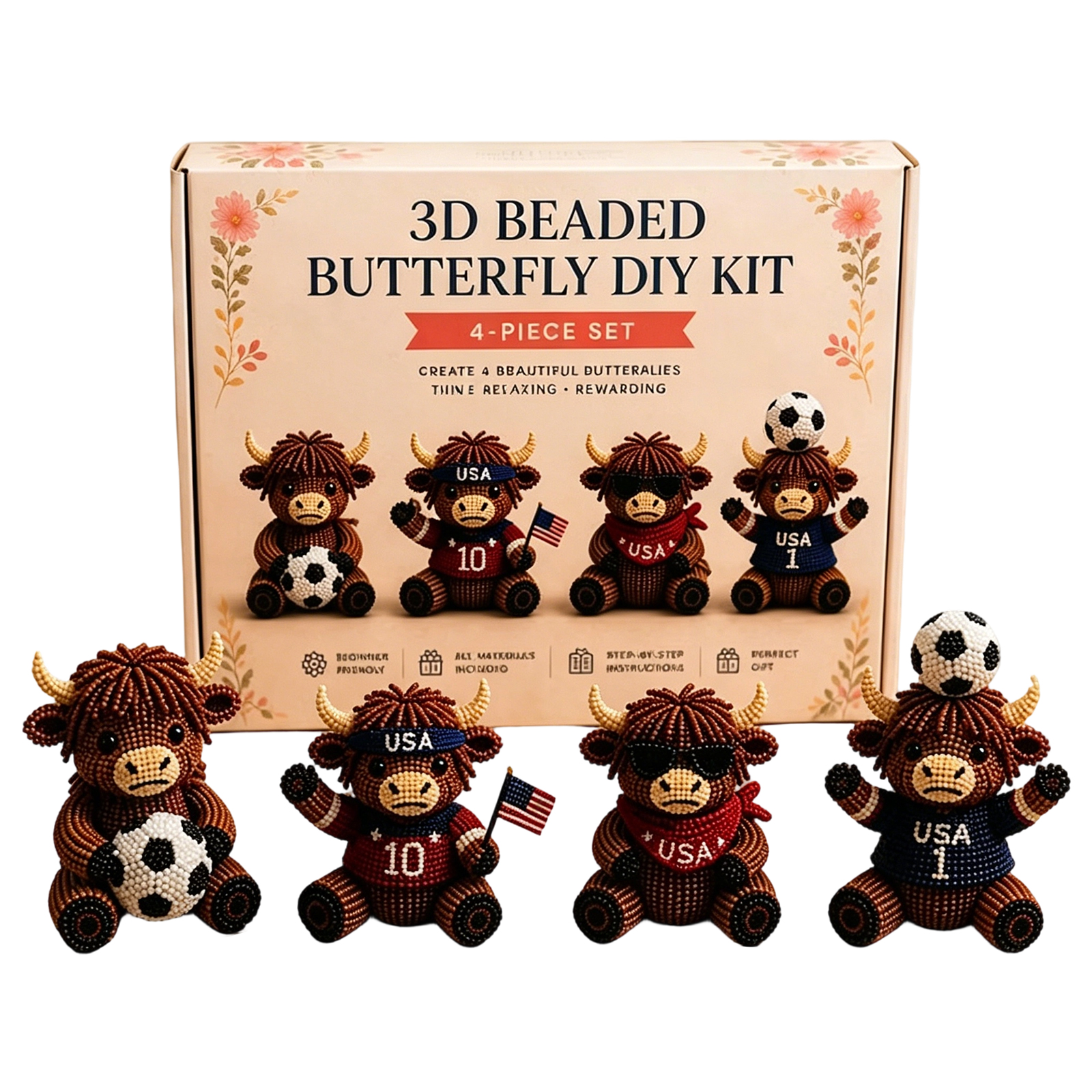 3D DIY Beaded Animal DIY Kit 4 - Resin Art Bookmark 评论和价格