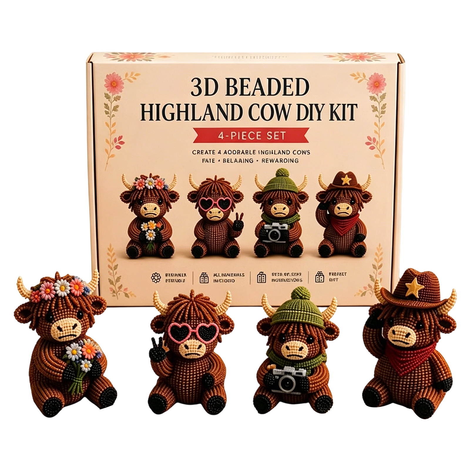 3D DIY Beaded Animal DIY Kit 4 - Resin Art Bookmark 评论和价格