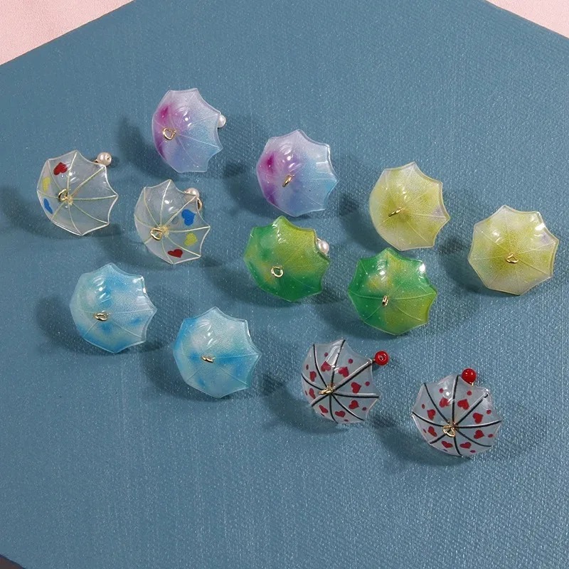 6Pcs 3D Cute Beach Umbrella Ac - Resin Art Beach Theme 评论和价格