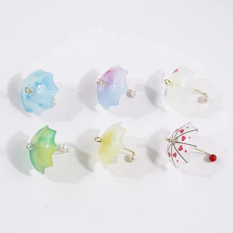 6Pcs 3D Cute Beach Umbrella Ac - Resin Art Beach Theme 评论和价格