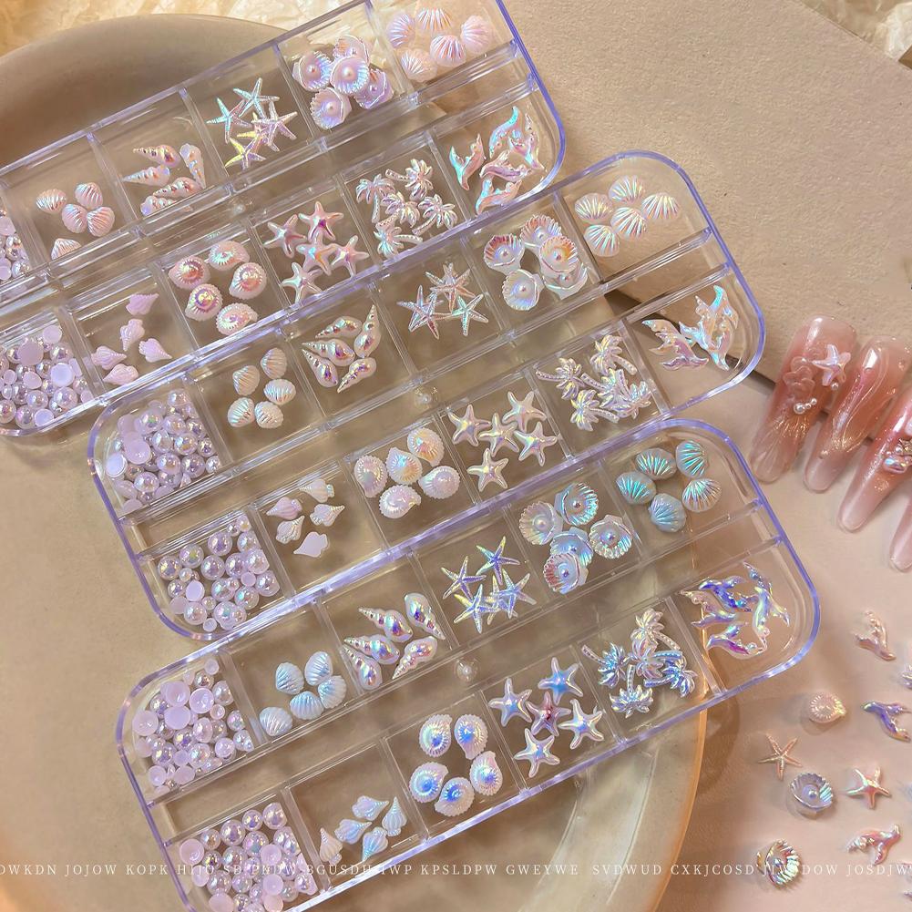 12 Grids/Box 3D Starfish And S - Resin Art Beach Theme 评论和价格