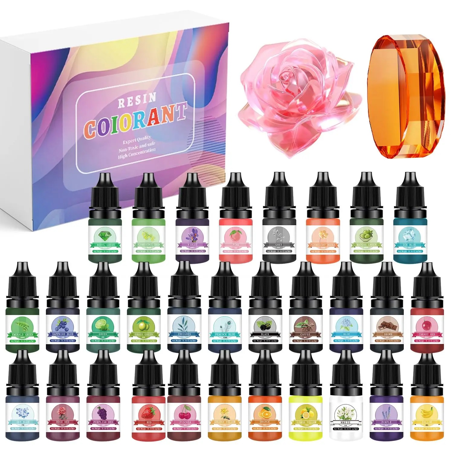 30Colors 5ml Epoxy Resin Pigme - Resin Art Epoxy 评论和价格