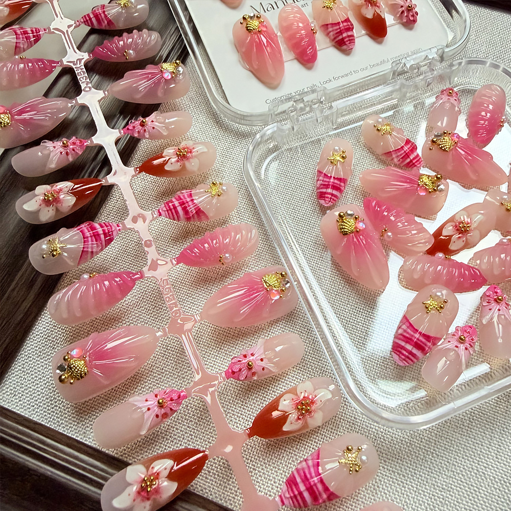 10/30pcs Pink Ombre 3D Flower  - Resin Art Flowers 评论和价格