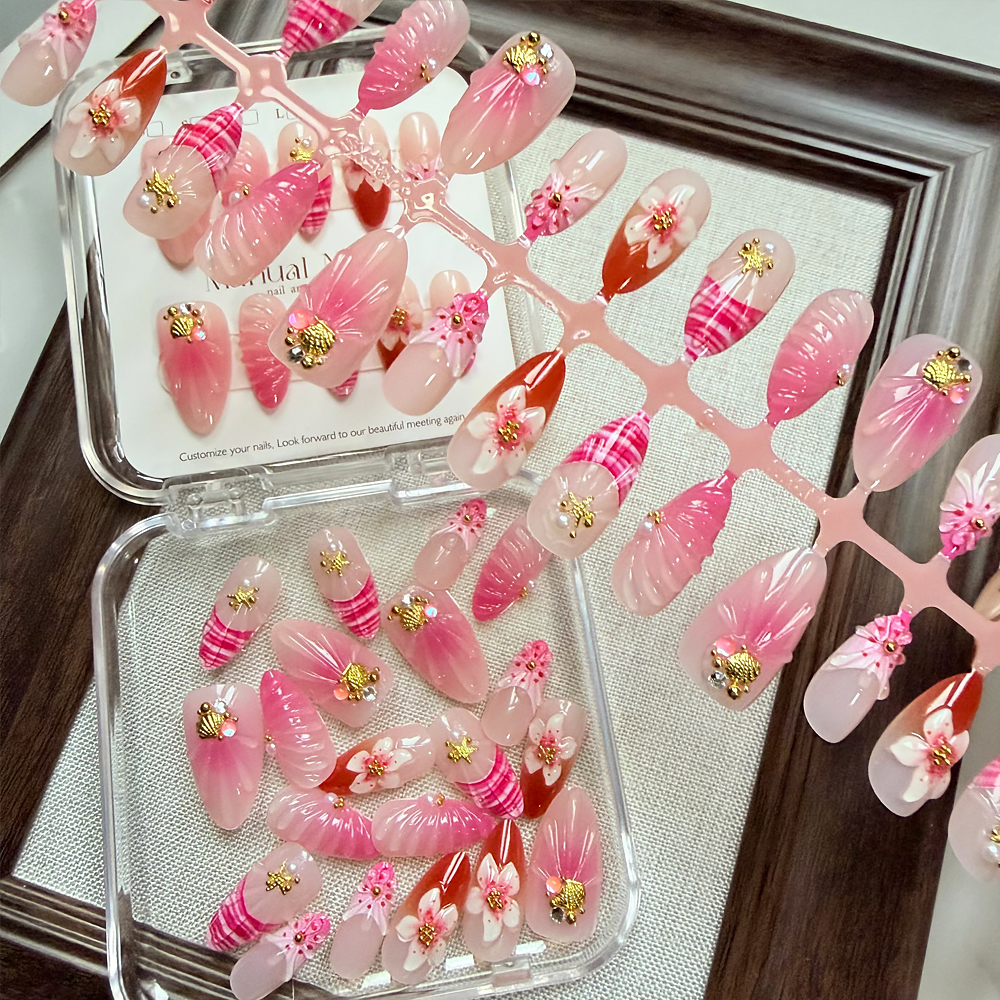 10/30pcs Pink Ombre 3D Flower  - Resin Art Flowers 评论和价格