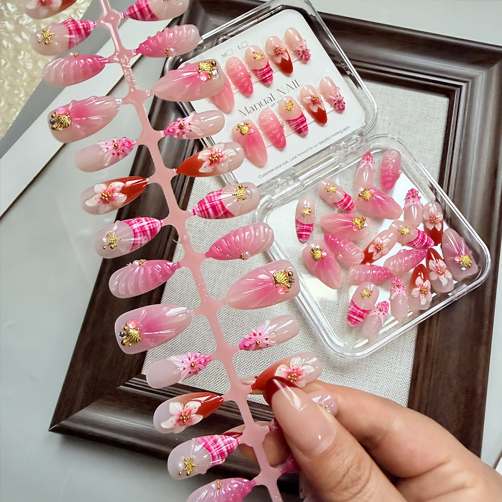 10/30pcs Pink Ombre 3D Flower  - Resin Art Flowers 评论和价格