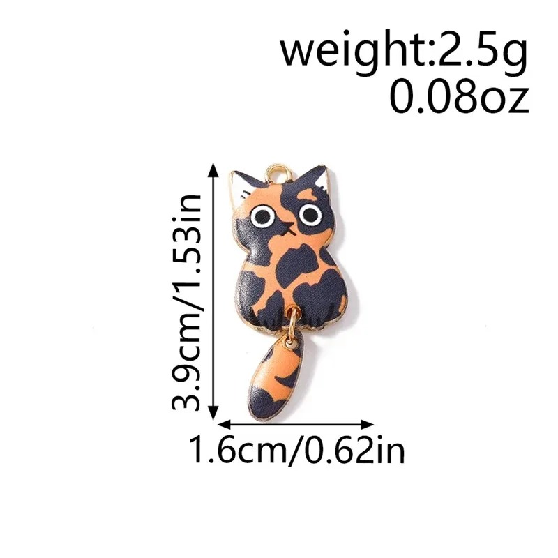 10Pcs 16×39mm Cute Cartoon Cat - Resin Art Handmade 评论和价格