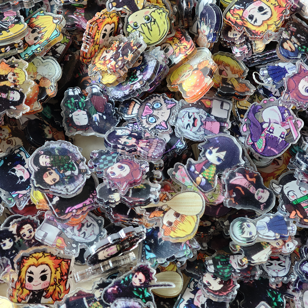 50pcs/set Demon Slayer Anime R - Resin Art Case 评论和价格