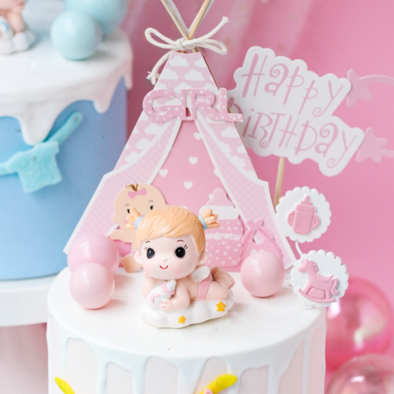 Gender Reveal Cake Decoration  - Resin Art Alphabet 评论和价格