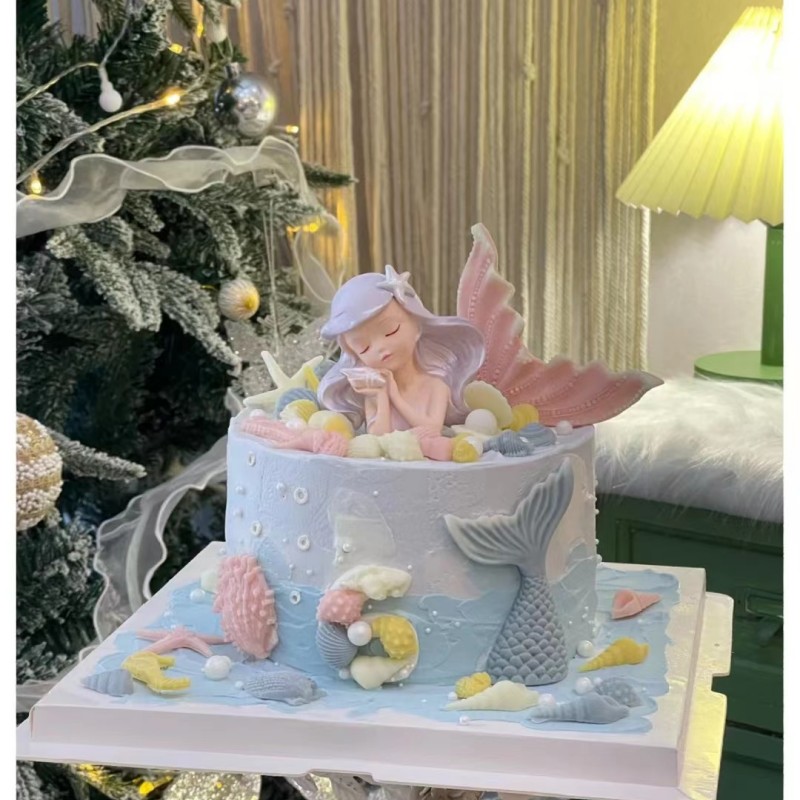 Resin Girl Mermaid Cake Topper - Resin Art Alphabet 评论和价格
