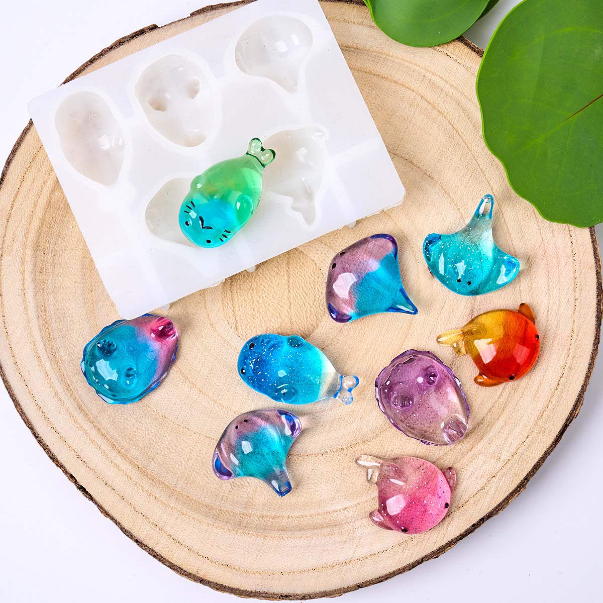 3D Healing Kawaii Manta Ray Wh - Resin Art Epoxy 评论和价格