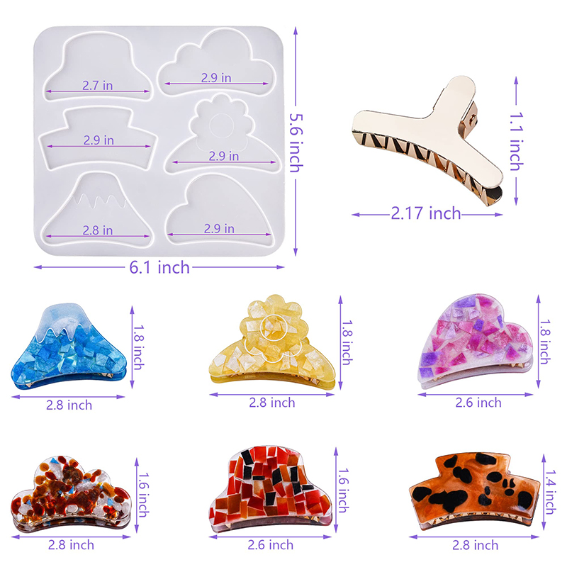Hair Claw Clips Silicone Resin - Resin Art Glue 评论和价格