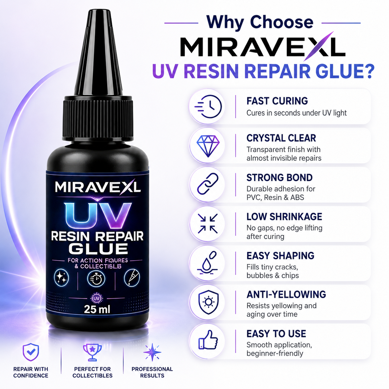 25g MIRAVEXL  UV Epoxy Resin G - Resin Art Epoxy 评论和价格
