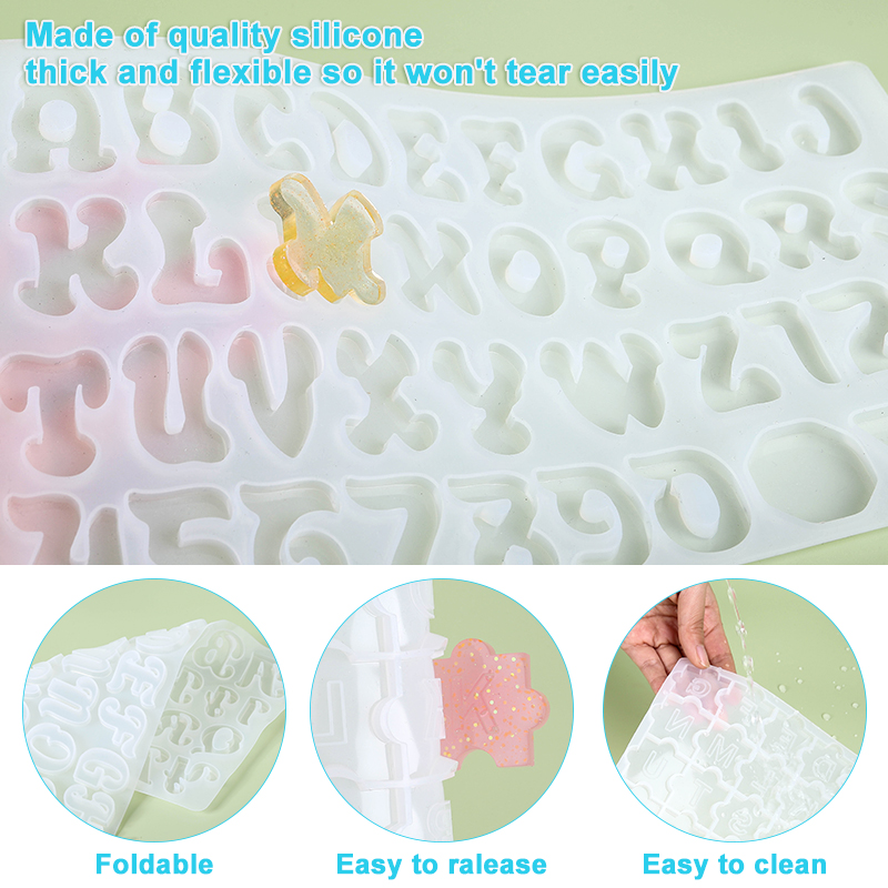 Alphabet Keychain Molds Alphab - Resin Art Alphabet 评论和价格