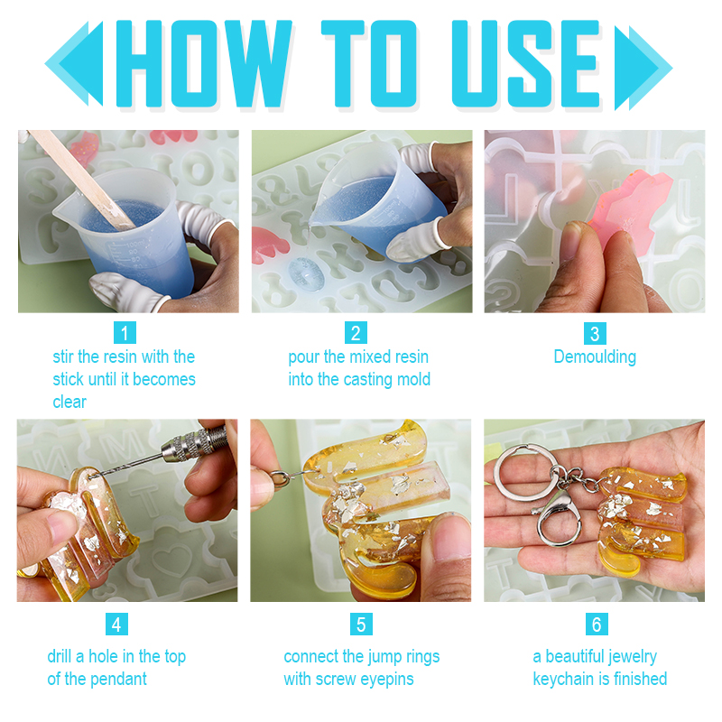 Alphabet Keychain Molds Alphab - Resin Art Alphabet 评论和价格
