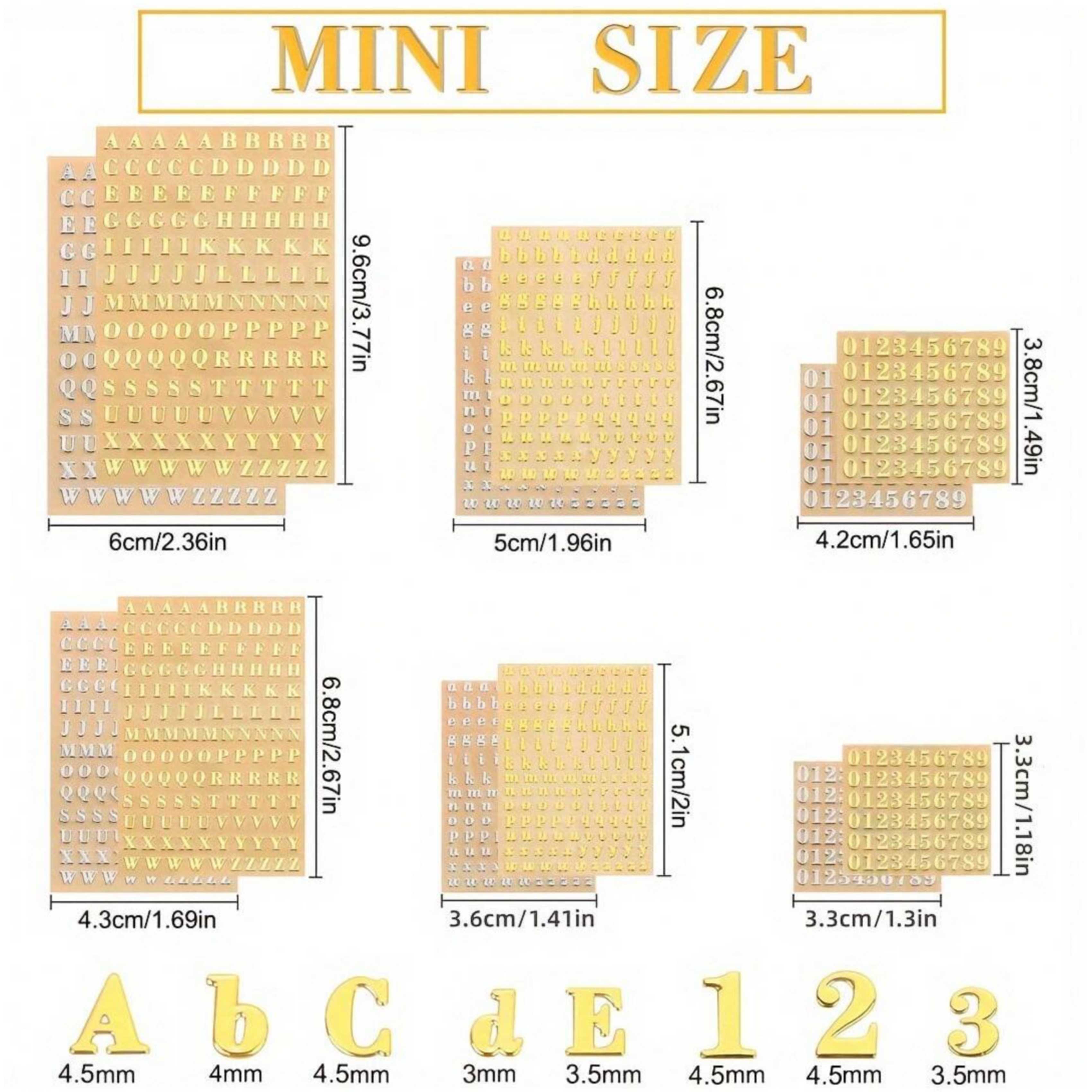 12 Letter Resin Stickers, Mini - Resin Art Alphabet 评论和价格