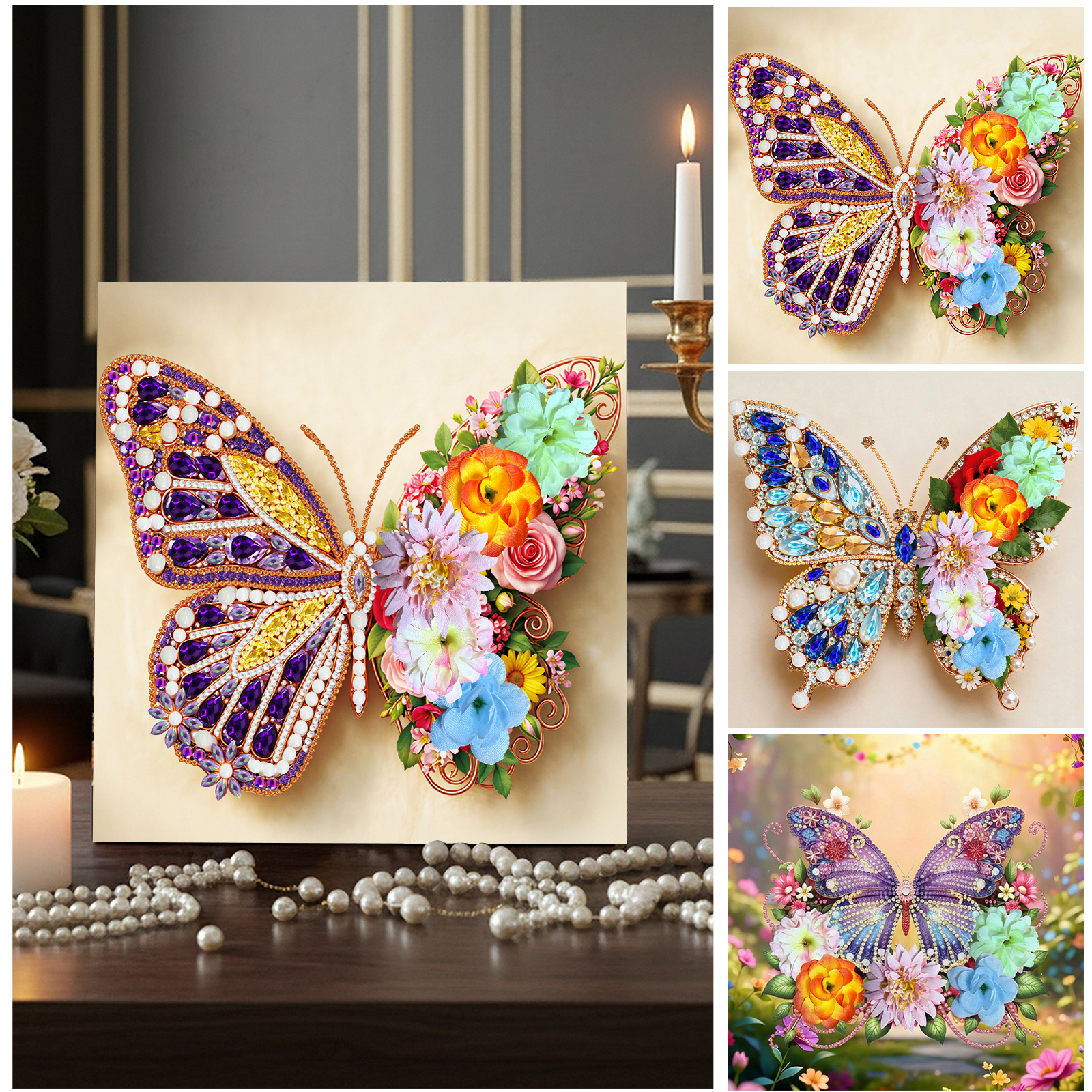 Butterfly DIY Diamonds Dots Ge - Resin Art Wall 评论和价格