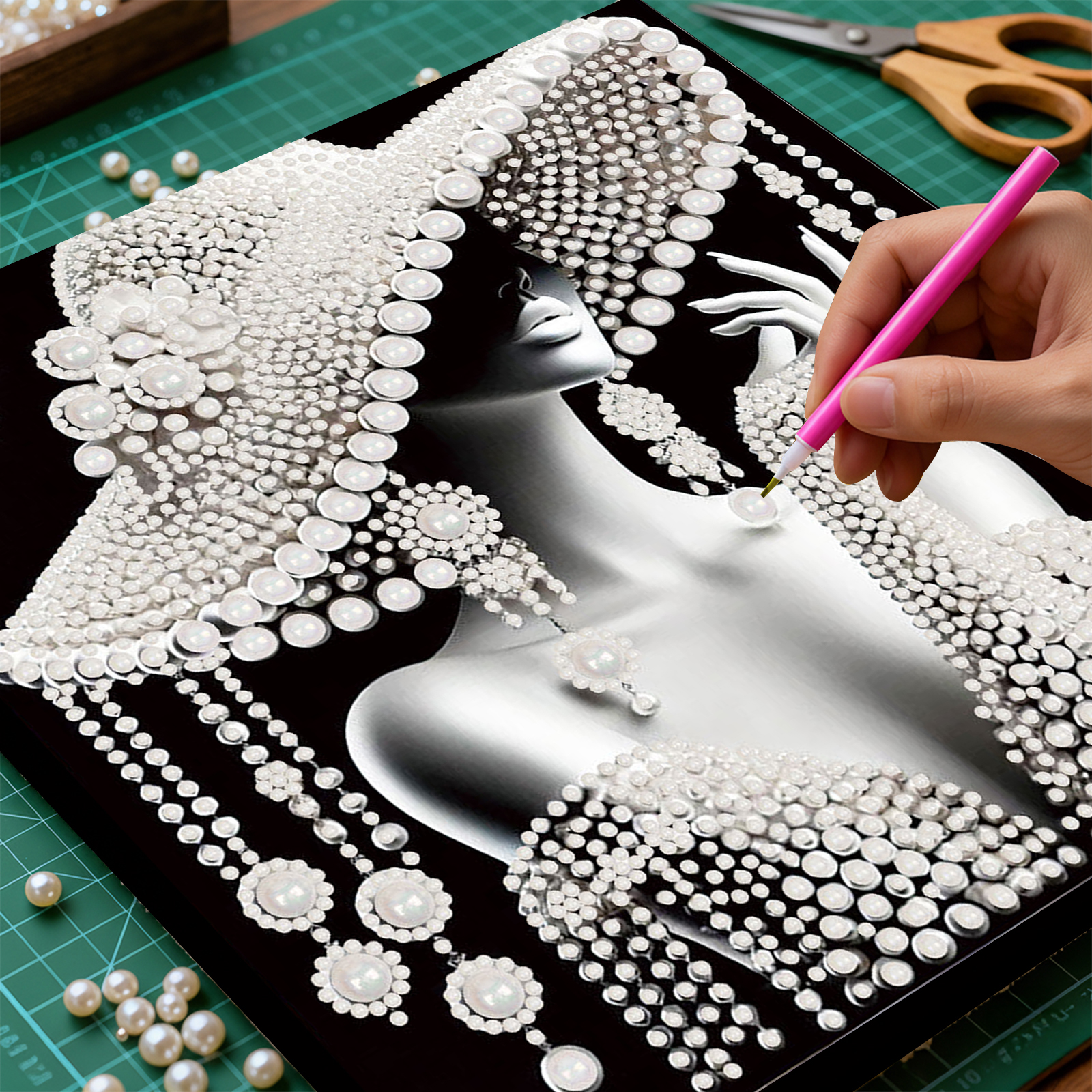 DIY Ladies Pearl Diamond Paint - Resin Art For Beginner 评论和价格