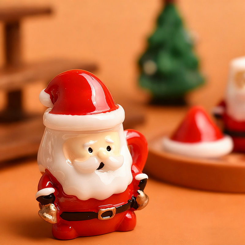 Mini Santa Teacup Ornament - R - Resin Art Handmade 评论和价格
