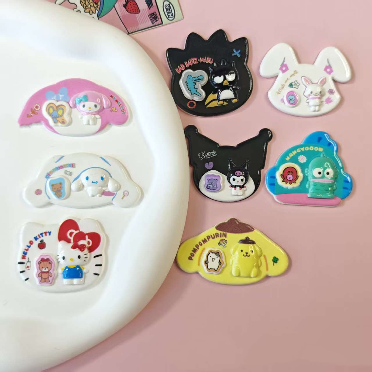 10pcs Cute Character Resin Cab - Resin Art Case 评论和价格