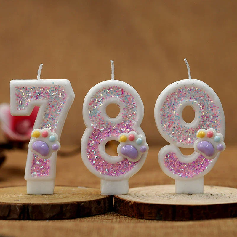 Creative Cute Cat Paw Cake Num - Resin Art Alphabet 评论和价格