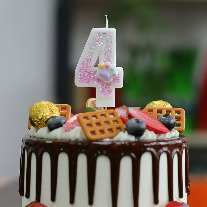 Creative Cute Cat Paw Cake Num - Resin Art Alphabet 评论和价格