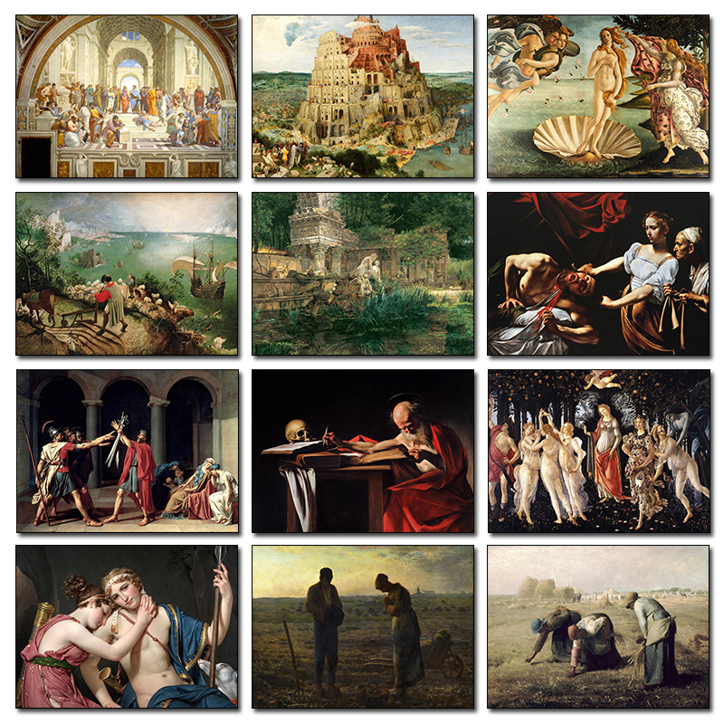 Classic Vintage Famous Paintin - Resin Art Wall 评论和价格