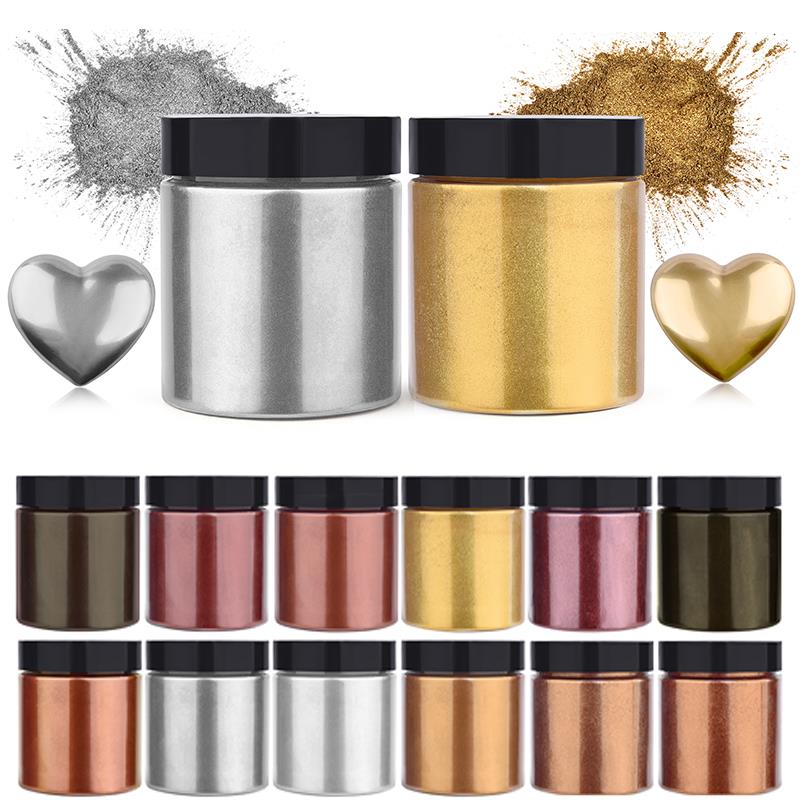 50g Shimmer Metallic Gold Silv - Resin Art Glue 评论和价格
