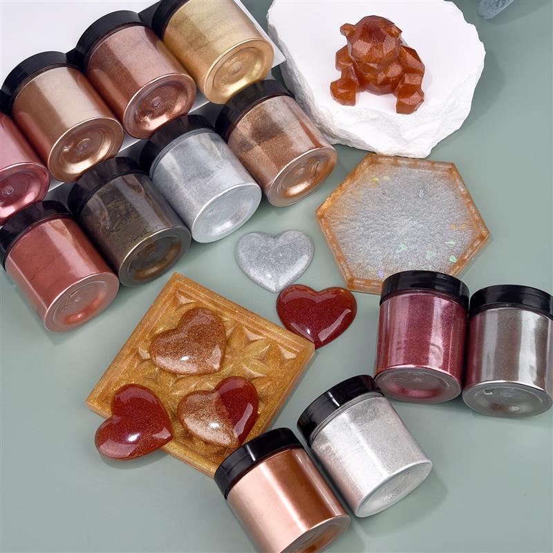 50g Shimmer Metallic Gold Silv - Resin Art Glue 评论和价格