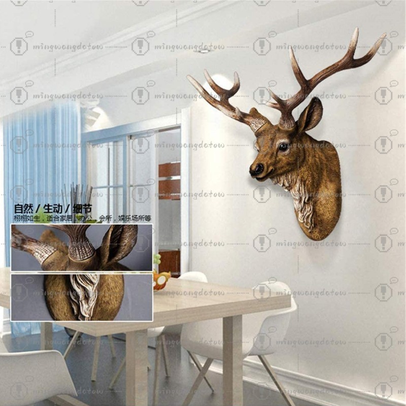 Faux Deer Head 17 inch Faux An - Resin Art Handmade 评论和价格