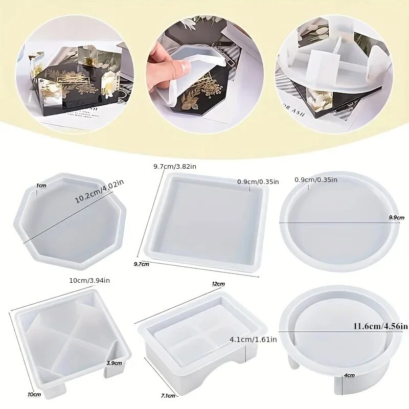 Coaster Resin Molds Set Includ - Resin Art Case 评论和价格