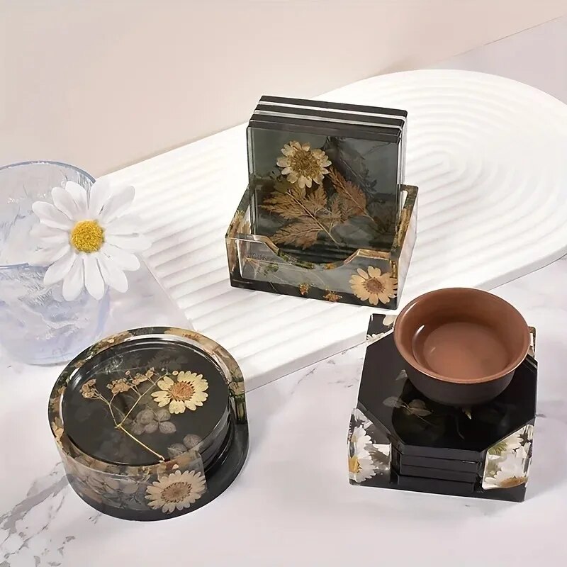 Coaster Resin Molds Set Includ - Resin Art Case 评论和价格
