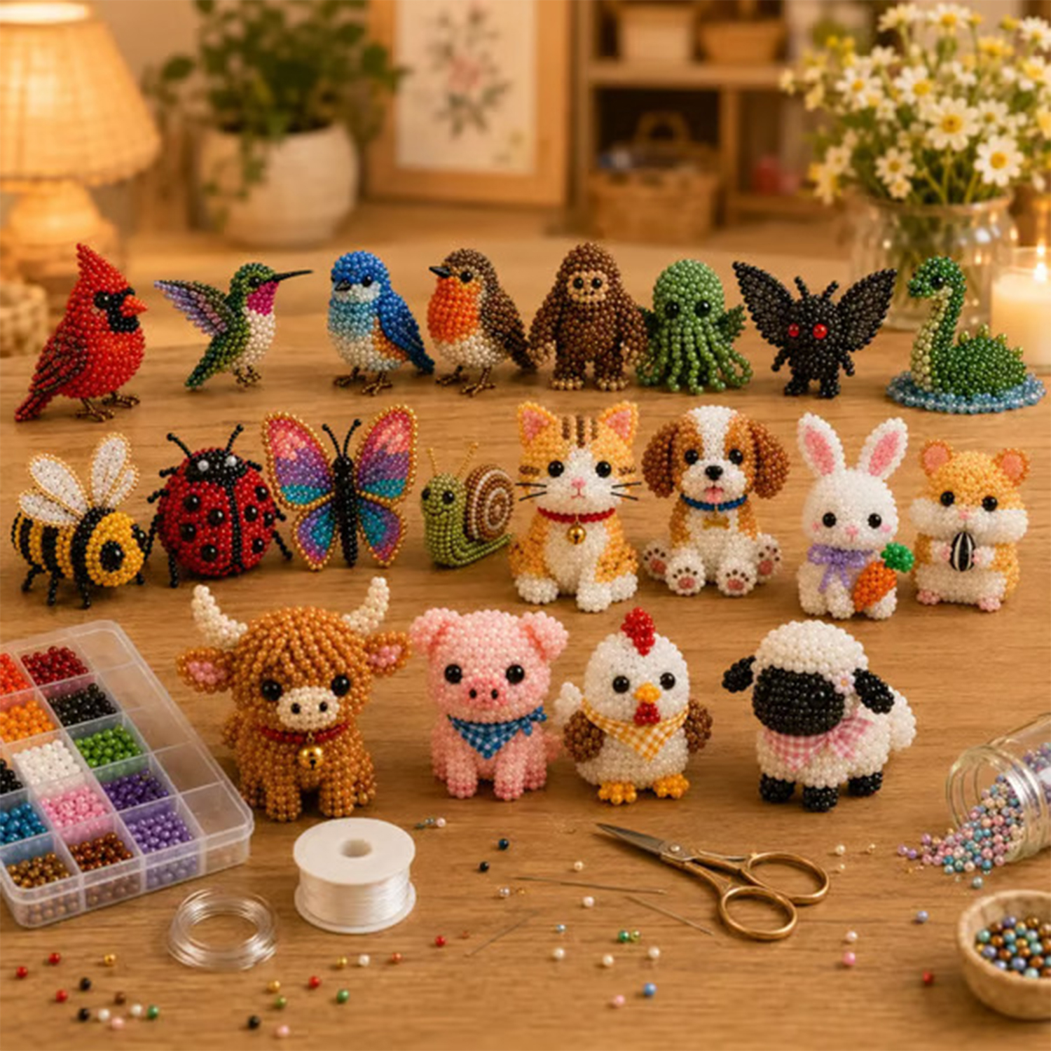 Mini 3D Beaded Animal Craft Ki - Resin Art For Beginner 评论和价格