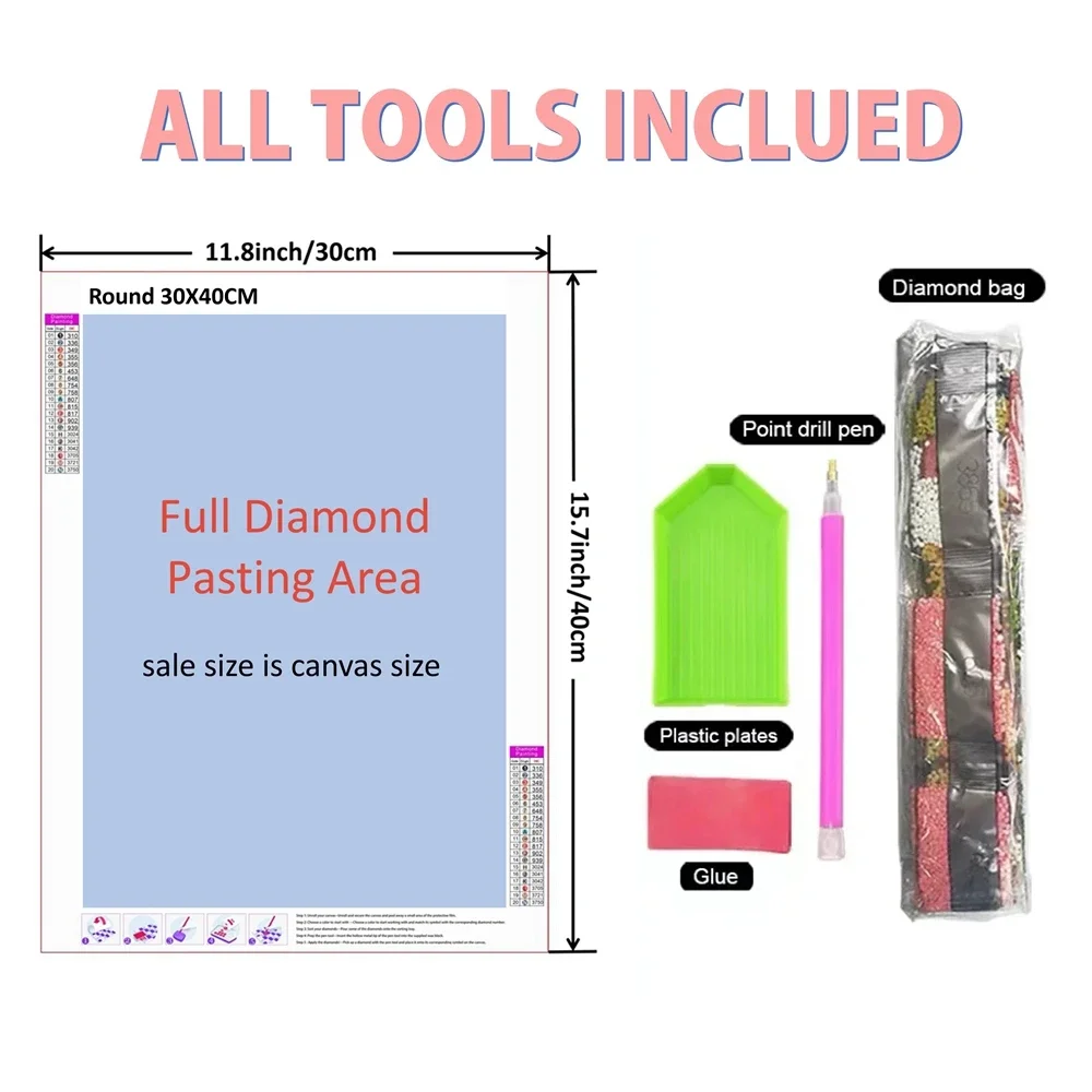 Frameless,5D DIY Diamond Paint - Resin Art For Beginner 评论和价格