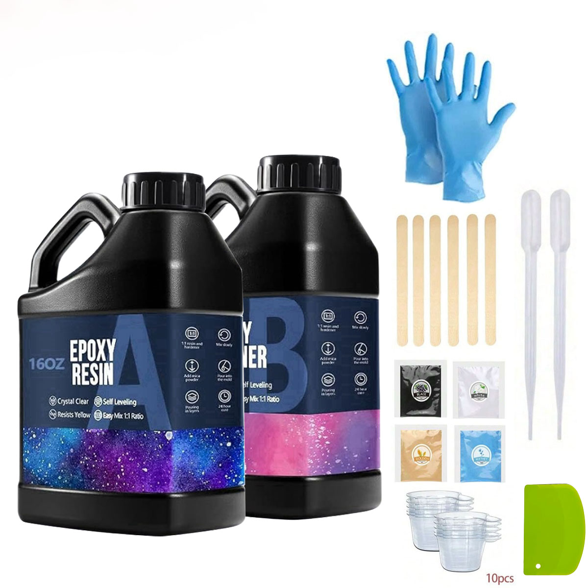 1000ml Crystal Clear Epoxy Res - Resin Art Epoxy 评论和价格