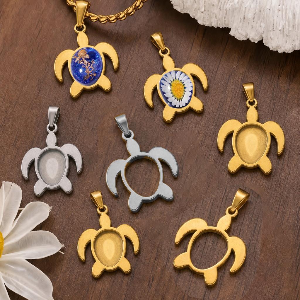 5pcs Stainless Steel Turtle Pe - Resin Art Handmade 评论和价格