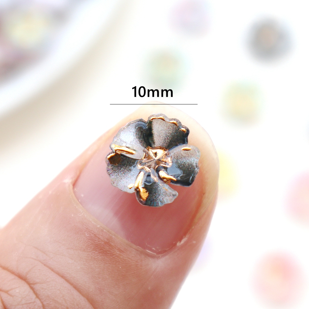 30pcs Mini Resin Flower Caboch - Resin Art Flowers 评论和价格