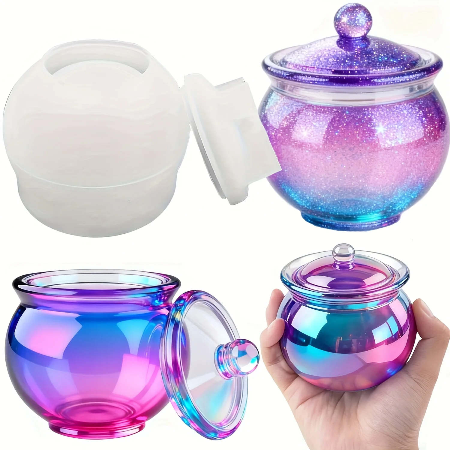 1 set of round resin can molds - Resin Art Case 评论和价格