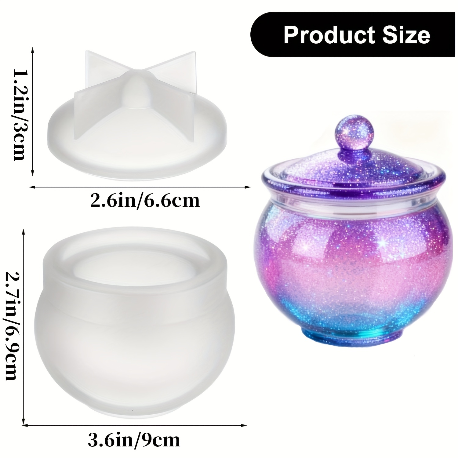1 set of round resin can molds - Resin Art Case 评论和价格