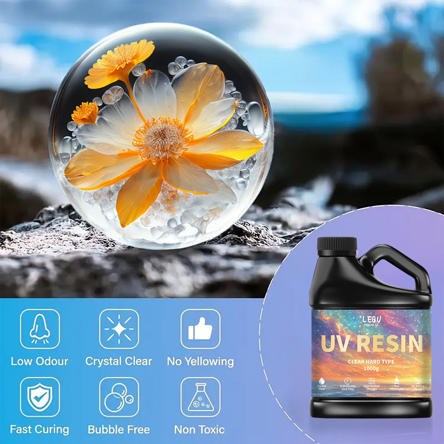 100/200/500/1000g UV Epoxy Res - Resin Art Epoxy 评论和价格
