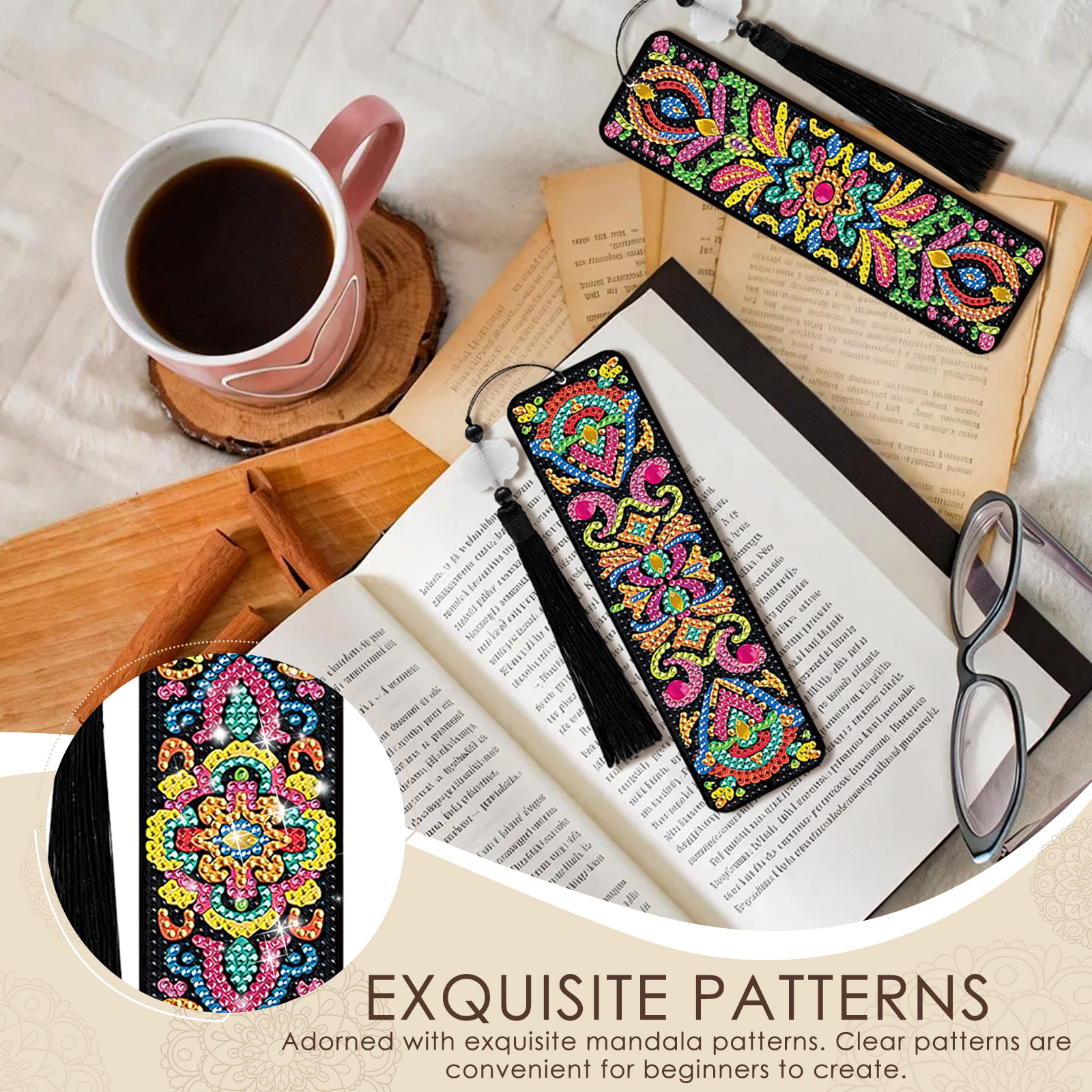 8 Pcs Diamond Art Bookmarks Ki - Resin Art Bookmark 评论和价格