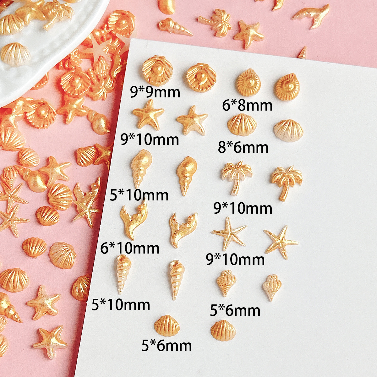30Pcs 3D Ocean Theme Nail Char - Resin Art Beach Theme 评论和价格